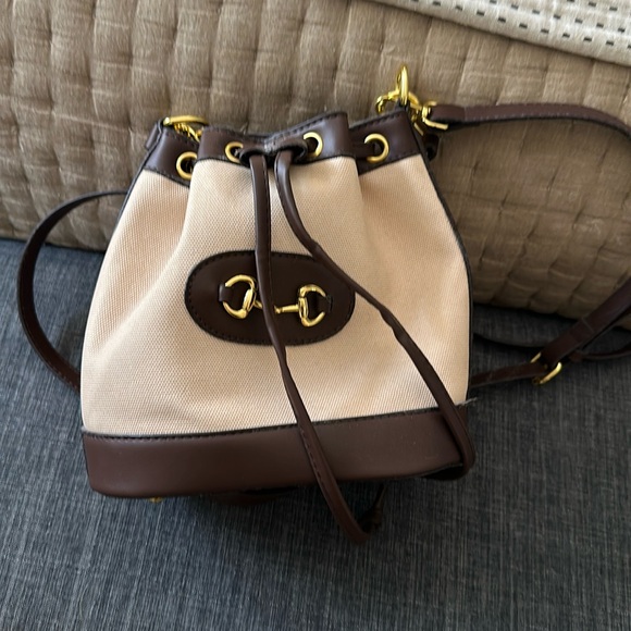 NWOT Equestrian Horsebit Drawstring Bag - Picture 1 of 5